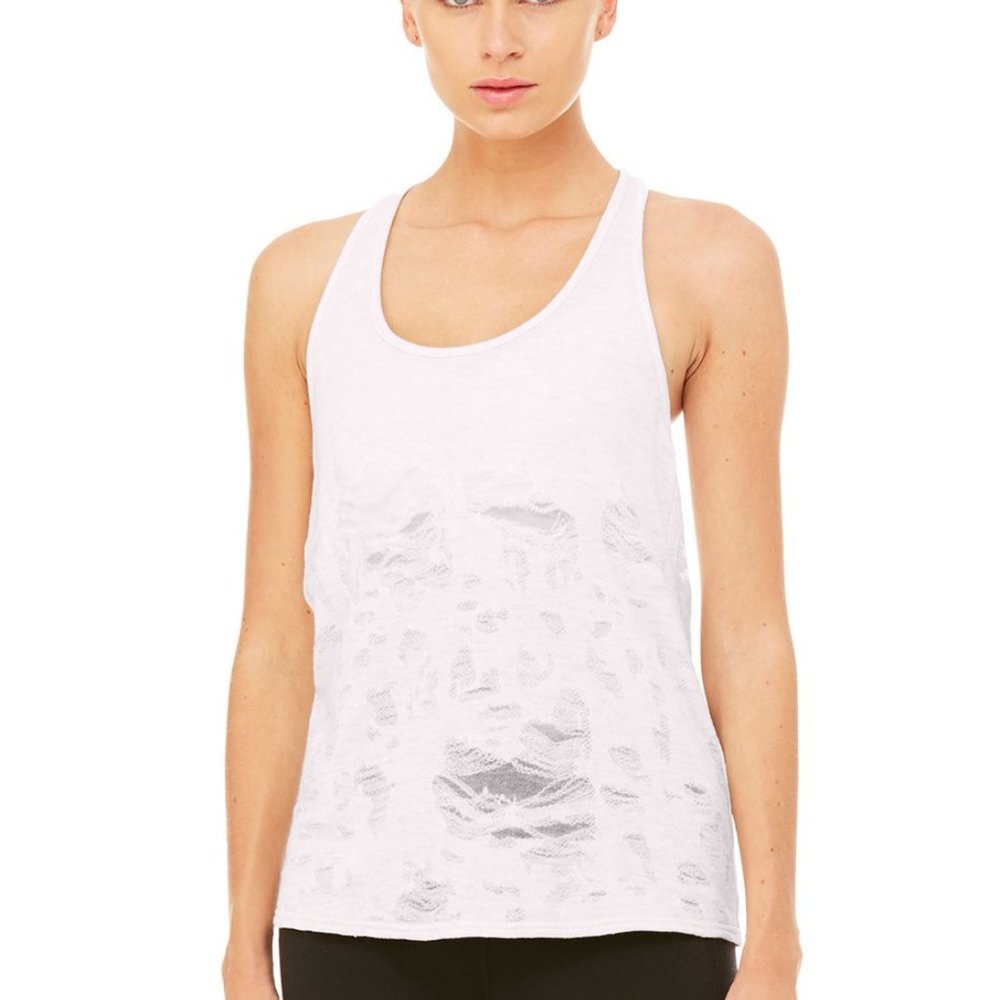NWT! Alo Yoga Zephyr Distressed Pure Tank